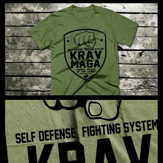 Krav Maga T-shirt Special Forces Military Martial Arts Combat Fist XL green