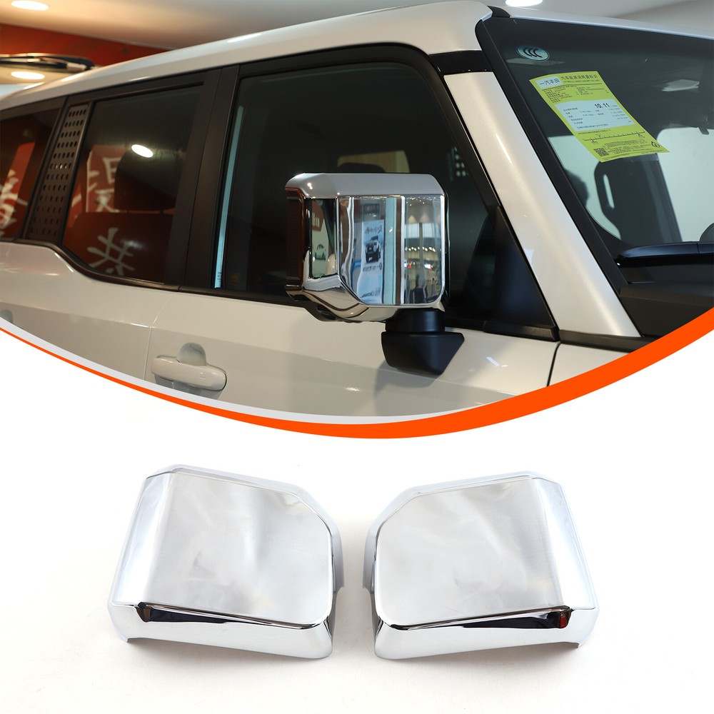 ABS Chrome Rearview Mirror Cover Guard Trim for 2024+ Toyota Prado Lexus GX-image