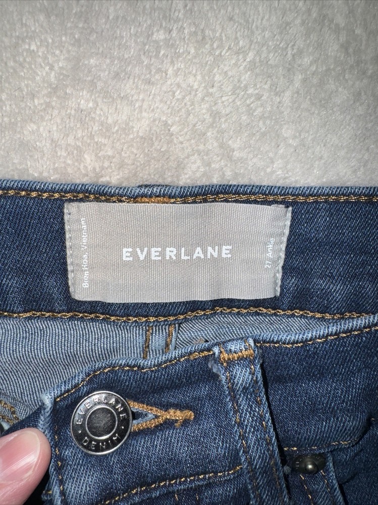 Everlane Jeans Size 27 Womens Blue Mid Rise Ankle Denim Stretch Skinny Leg
