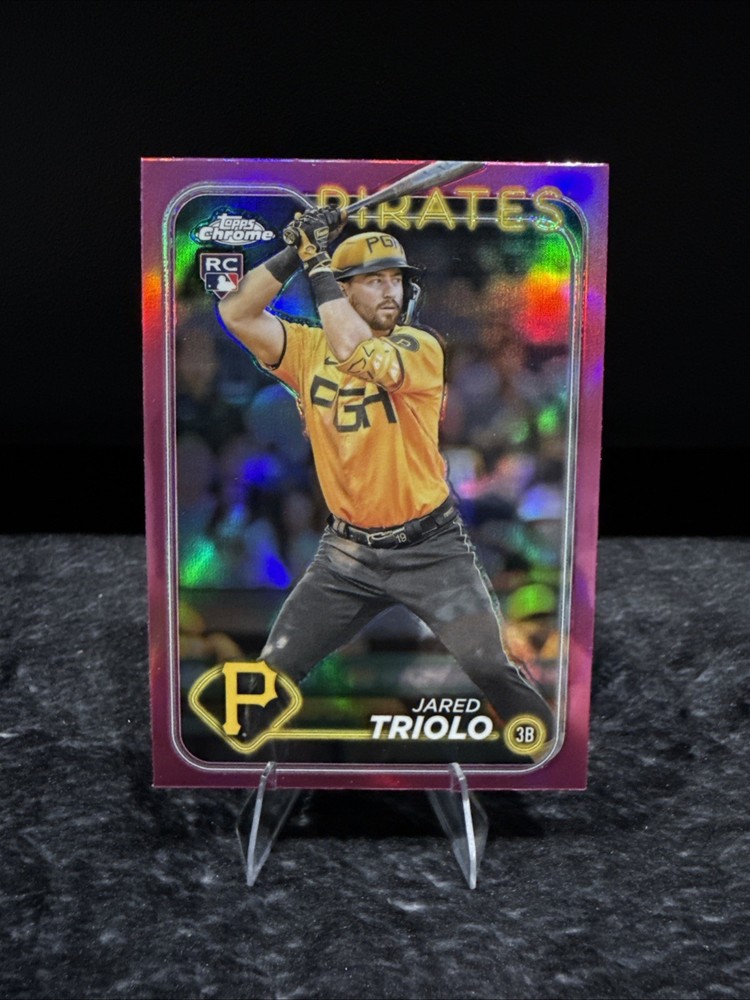 2024 Topps Chrome - Jared Triolo #79 Pink Refractor (RC)
