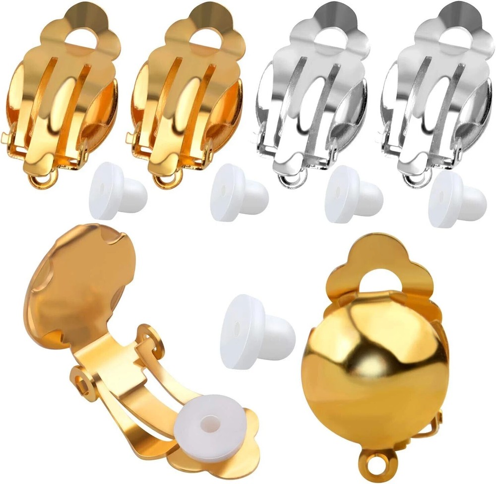 20 Pieces Clip on Earring Converter Non-Pierced Earrings Components with Loop
