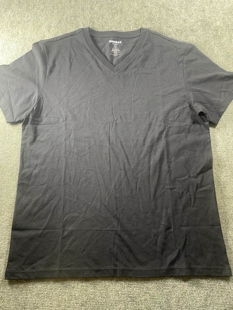Bombas Black V Neck Tee M