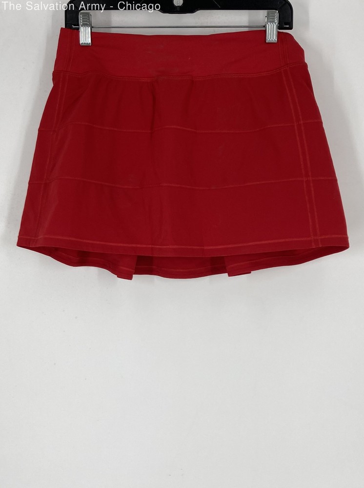 Lululemon Womens Red Elastic Waist Pull-On Tennis Athletic Skort Size 6