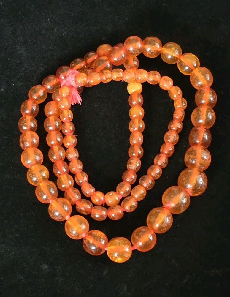 Antique Round Baltic Honey Amber Beaded Necklace 36 Grams 28