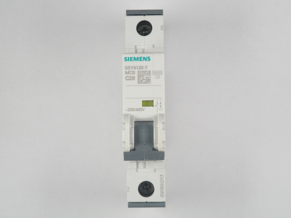 Siemens 5SY4120-7, Circuit Breaker, 5SY4 Series, 20A, 1 Pole, 230/400V AC