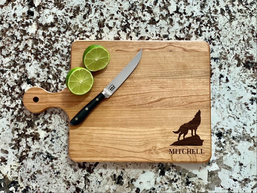 Wolf Cutting Board | Wildlife Charcuterie Board | Custom Serving Tray |