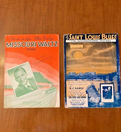 2 Pieces Vinatage Sheet Music Missouri Waltz & The Saint Louis Blues
