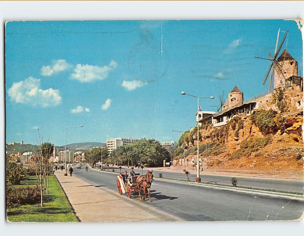 Postcard Maritime Promenade Palma Spain