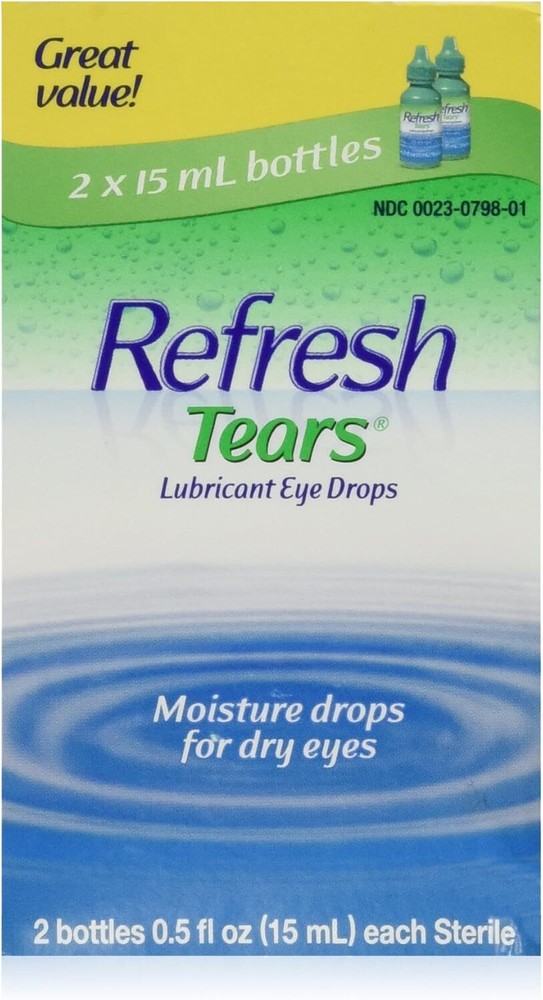 REFRESH TEARS 0.5% Lubricant Eye Drops 15ml Twin Pack – Packaging May Vary