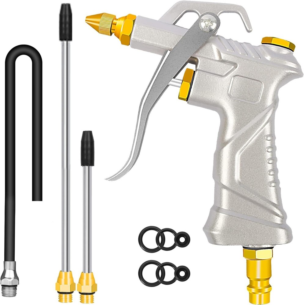 Air Gun for Compressor, Air Blow Gun with Brass Adjustable Air Nozzle Air Tools