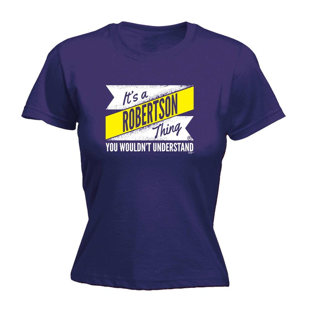 Robertson V2 Surname Thing - Womens T Shirt Funny T-Shirt Novelty gift tshirt