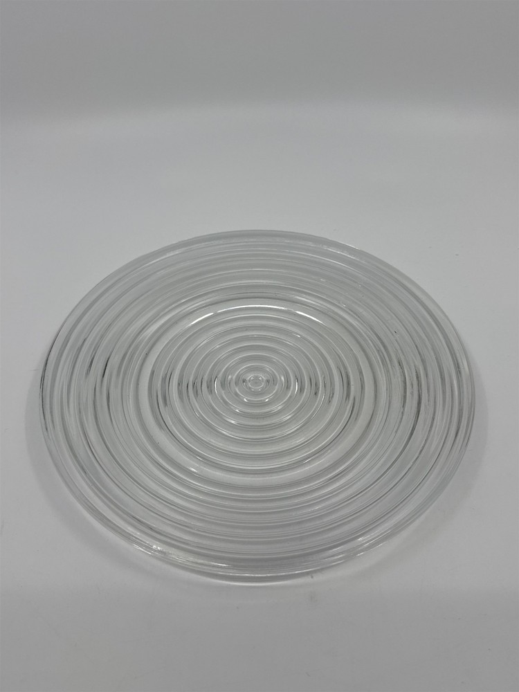 Vintage Anchor Hocking Bread/Dessert Plate Ribbed Clear Glass