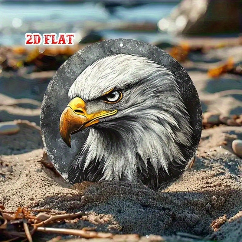 Majestic Vulture Round Aluminum Art 7.8Inch