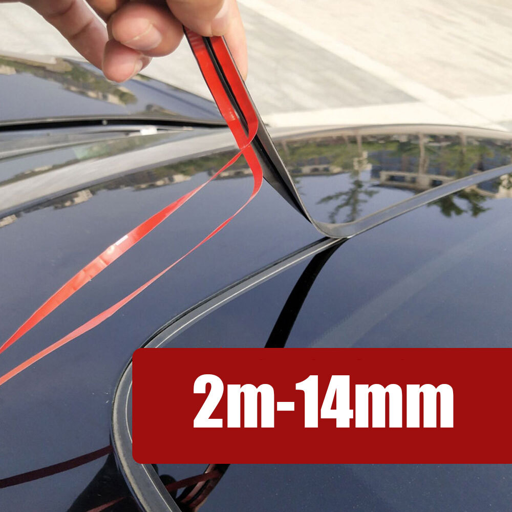 Black Car Windshield Roof Rubber Seal Strip Noise Insulation Sticker Accessories