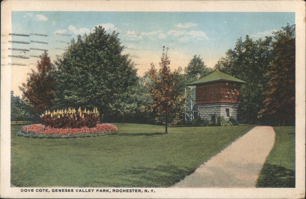 Rochester, NY New York Dove Cote, Genesee Valley Park 1921 Vintage Postcard
