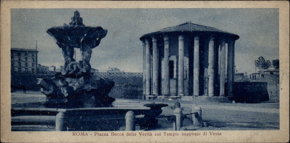 Temple of Vesta Rome Lazio Italy vintage postcard s105