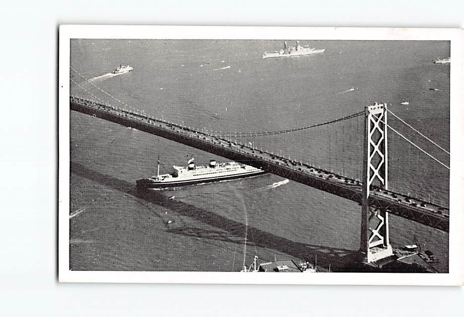 Postcard Aerial View San Francisco-Oakland Bay Bridge California USA