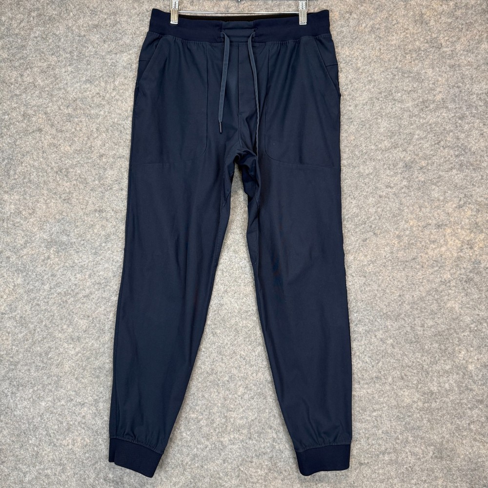 Lululemon ABC Jogger Warpstreme Pants Mens Large Dark Navy Blue Stretch Wicking