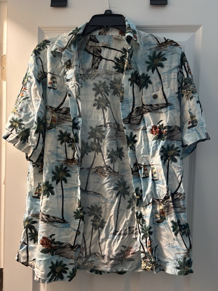 Batik Bay Men's Vintage 90s Hawaiian Tropical Short Sleeve Button-Up Shirt S