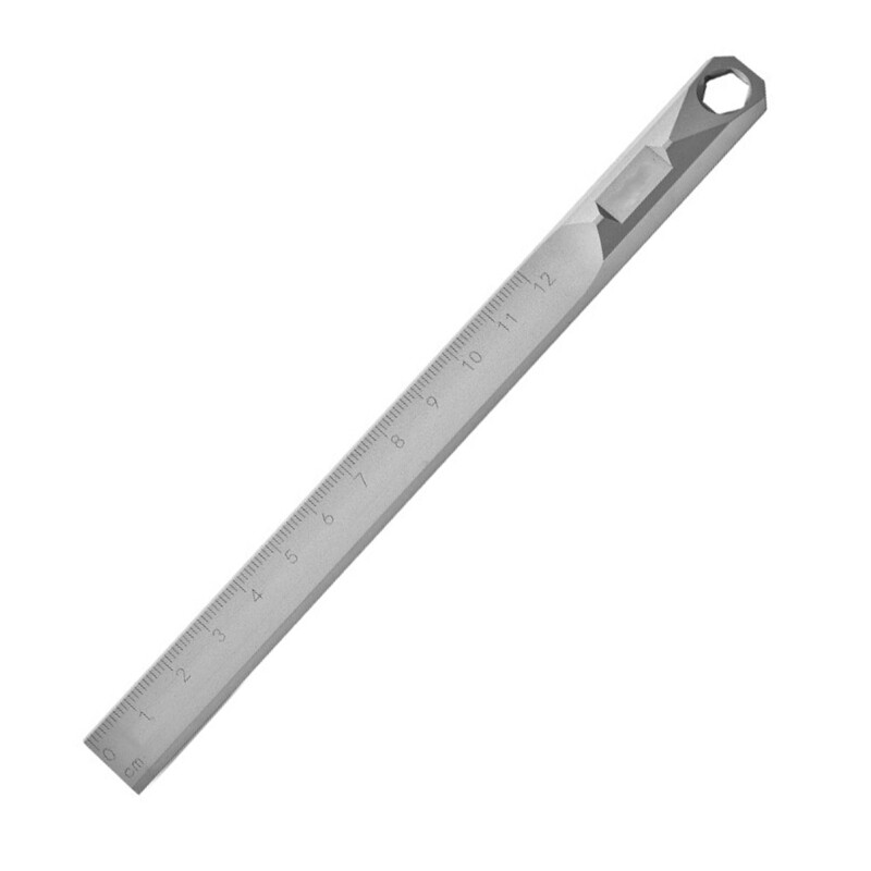 Steel Measuring Ruler Crowbar Wrench and Pry Tool for Outdoor Adventures
