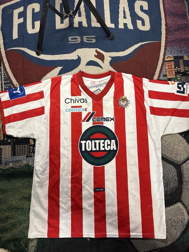 Vintage 2001-2002 Chivas de Guadalajara Mexico Futbol Soccer Jersey Size XL
