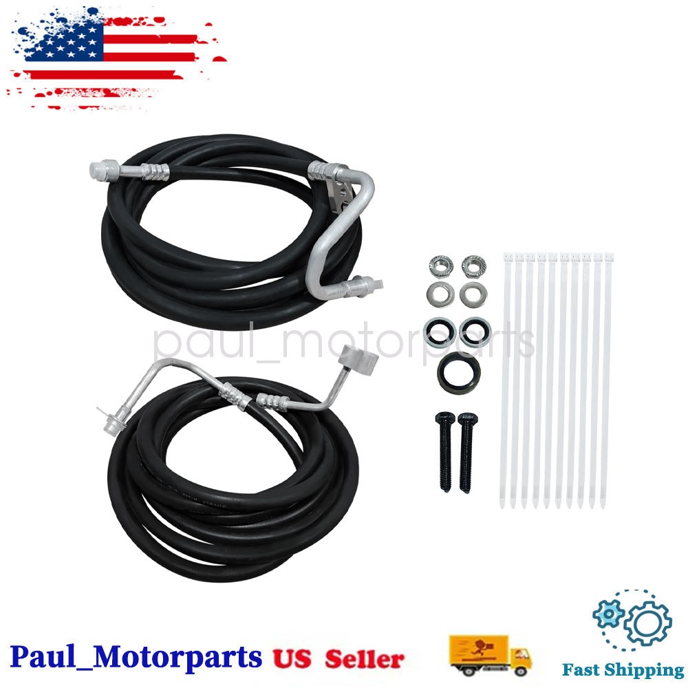 Rear Auxiliary AC Hoses Lines Kit Fits 2007-14 Chevy Suburban GMC Yukon Cadillac