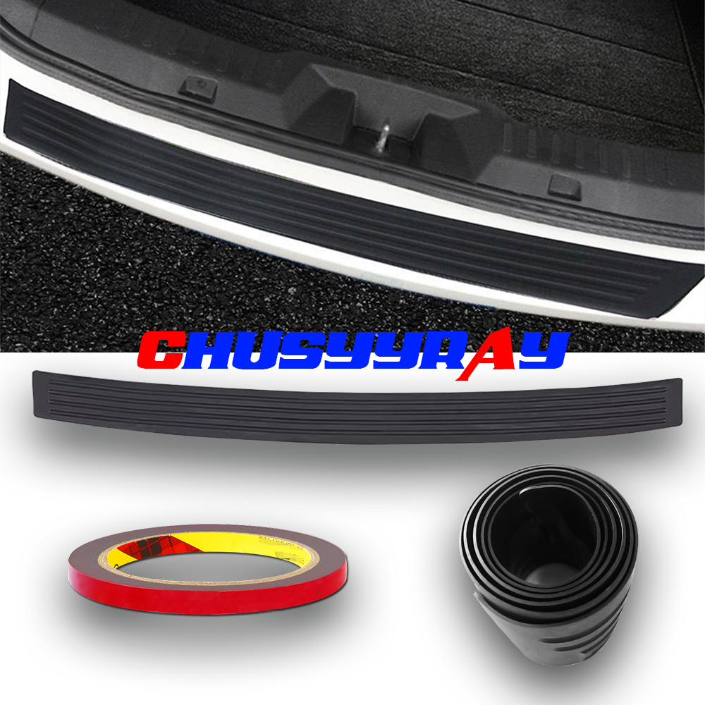 Rear Bumper Guard Trunk Edge Black Rubber Protector Strip Trim Cover For Toyota