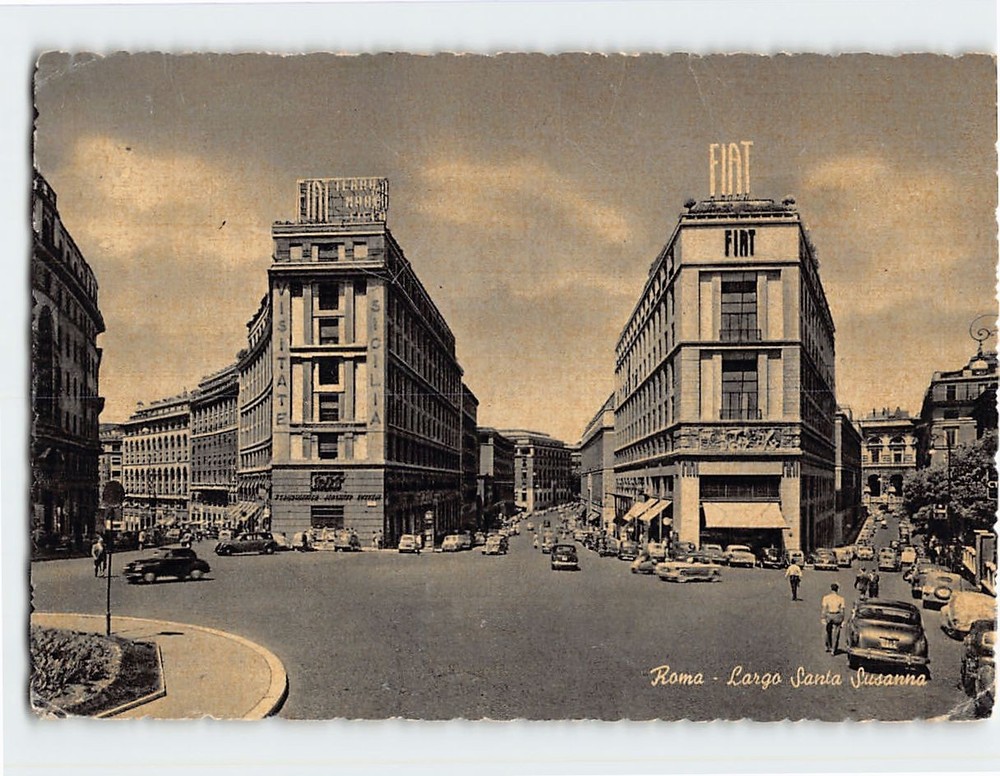 Postcard Largo Santa Susanna Rome Italy