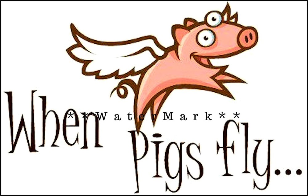 When Pigs Fly Retro Style Vintage Poster Art Print Home Fun Wall Decoration