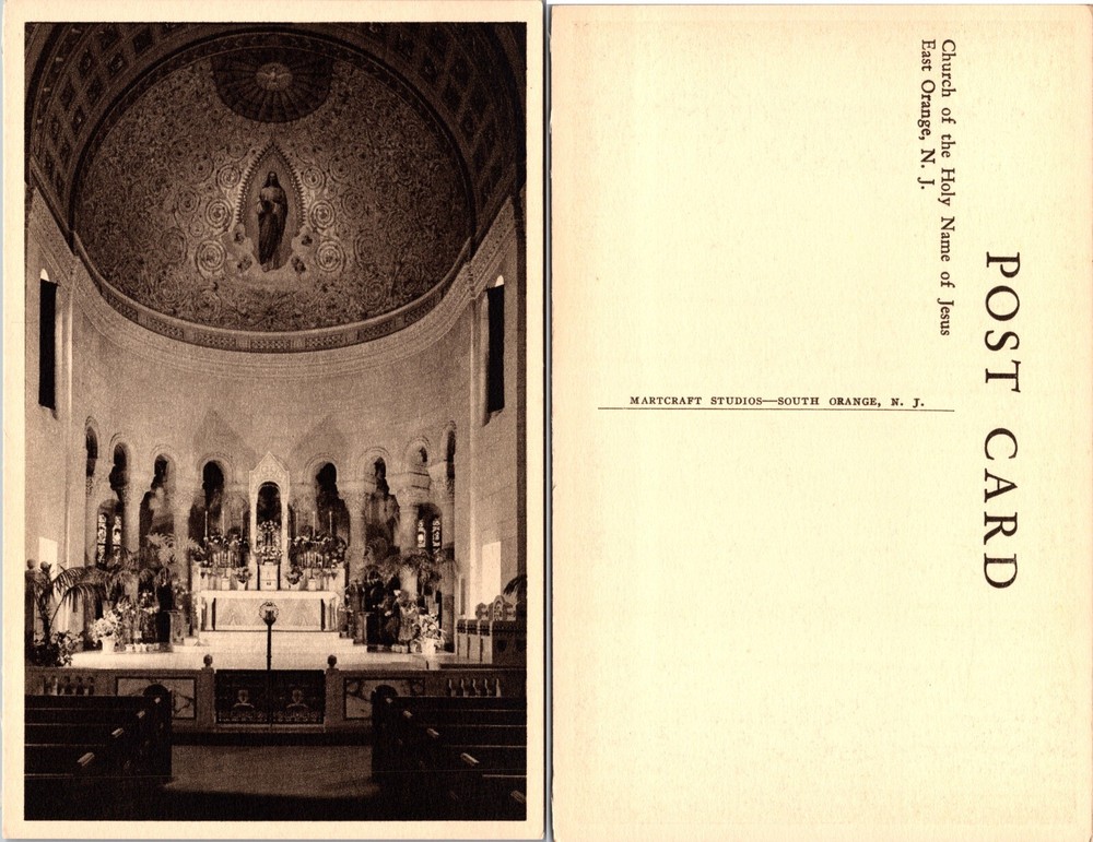Church of the Holy Name East Orange New Jersey NJ Postcard