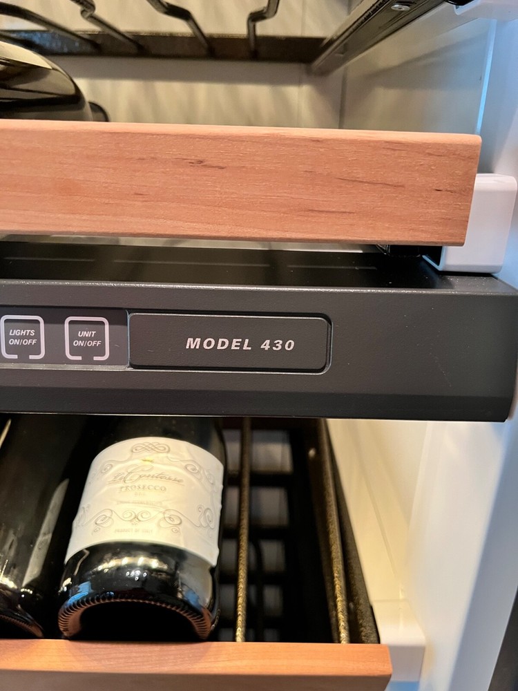Sub Zero 430 Wine Fridge with Aluminum Glass Door Right Hinge