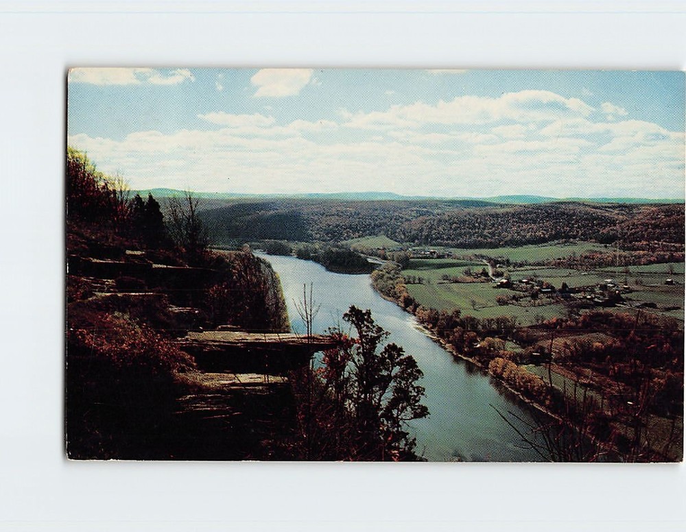 Postcard Wyalusing Rocks Susquehanna River Valley Pennsylvania