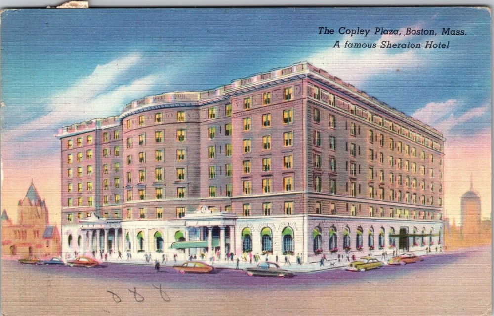 Boston MA-Massachusetts, Copley Plaza Hotel, Vintage Postcard