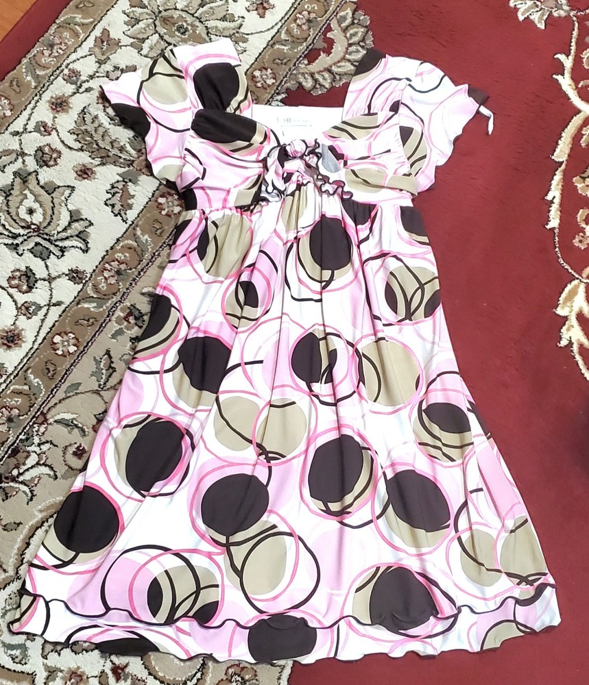 Bonnie Jean Girls' Pink Dress short Sleeves Size 14 A-1