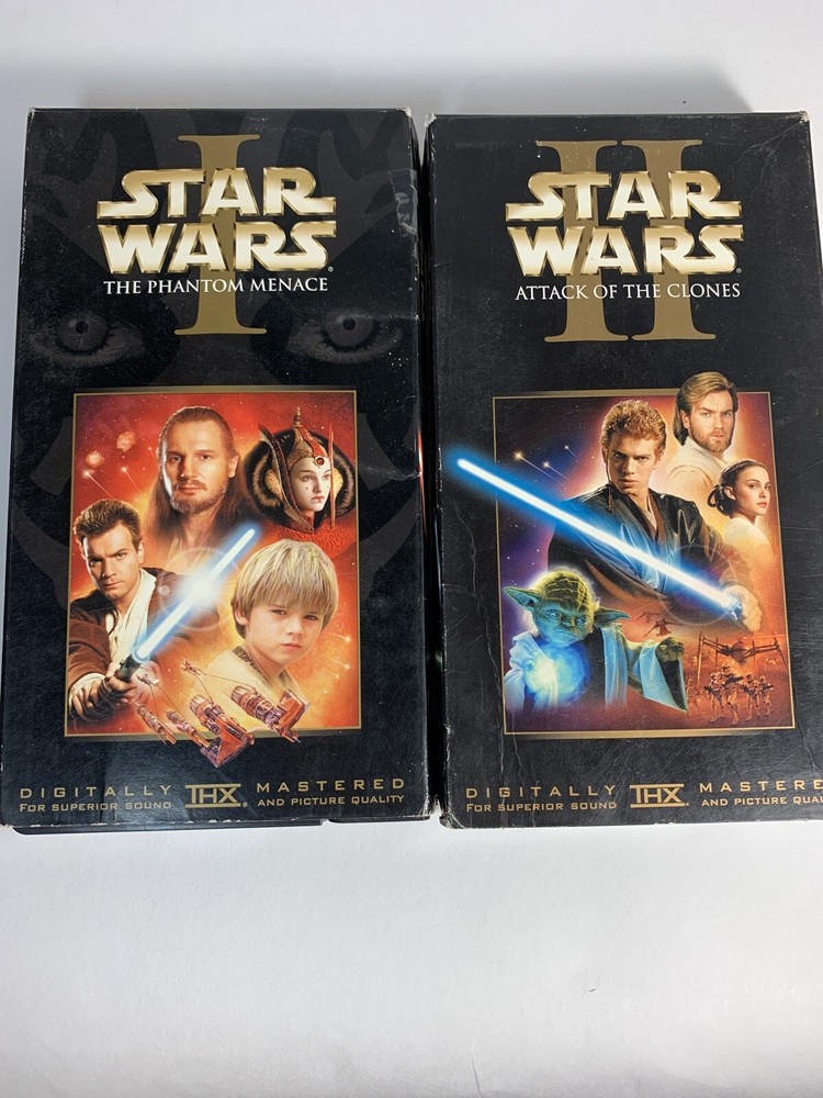 Star Wars Episode 1: The Phantom Menace + Episode 2: Attack of the Clones - VHS