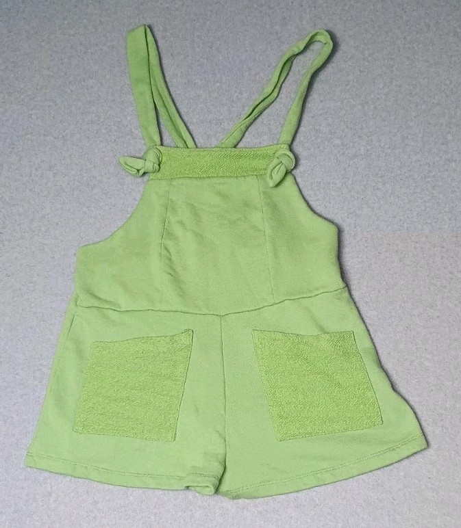 Bucketlist Beach Lounge Romper Shorts Womens Size Medium Green Towel Terrycloth