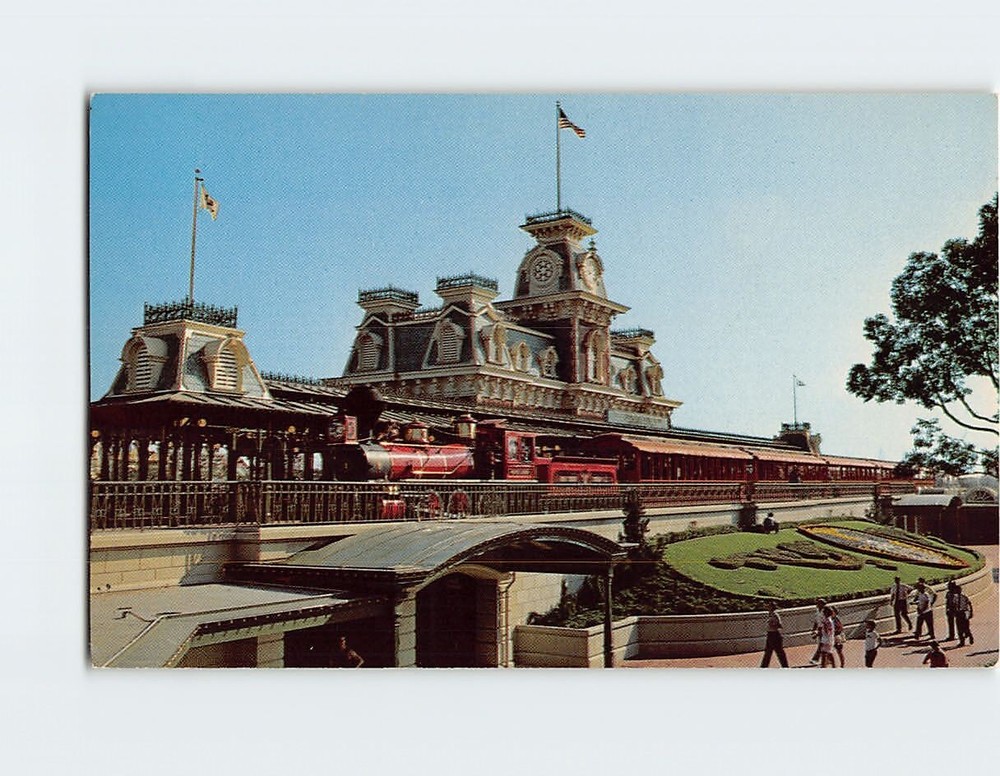Postcard Walt Disney World Steam Railroad Florida USA