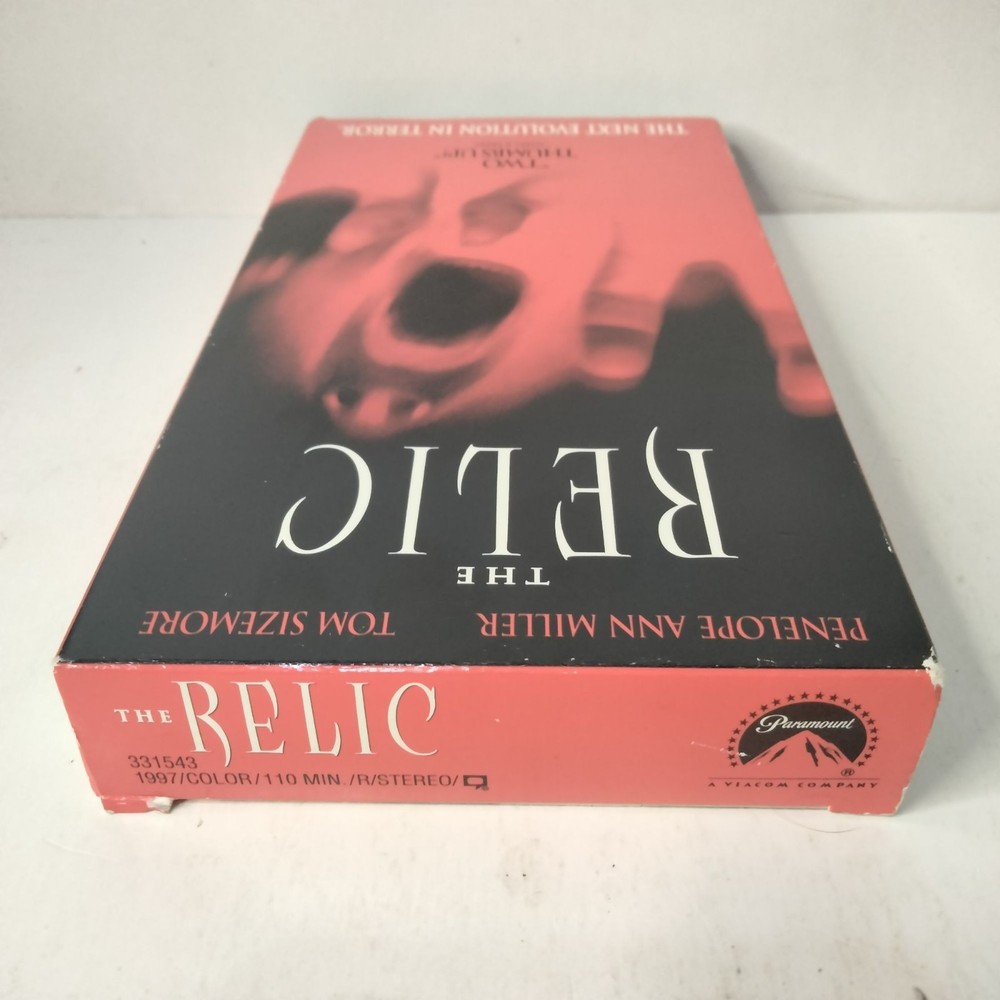 The Relic VHS Tom Sizemore& Penelope Ann Miller 1997 Dolby Surround Hi-Fi Stereo