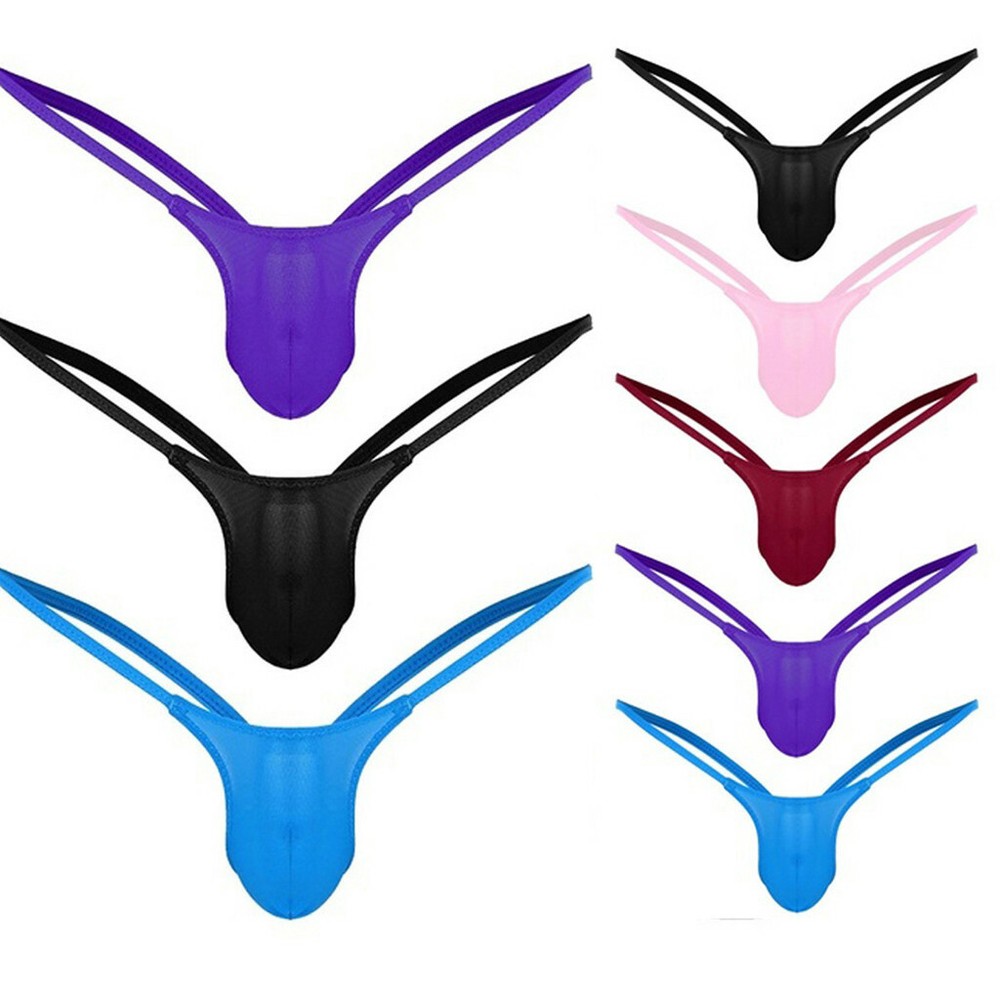Open Back Mens Sexy Underpants Low Rise Briefs G-string Thongs Underwear Panties