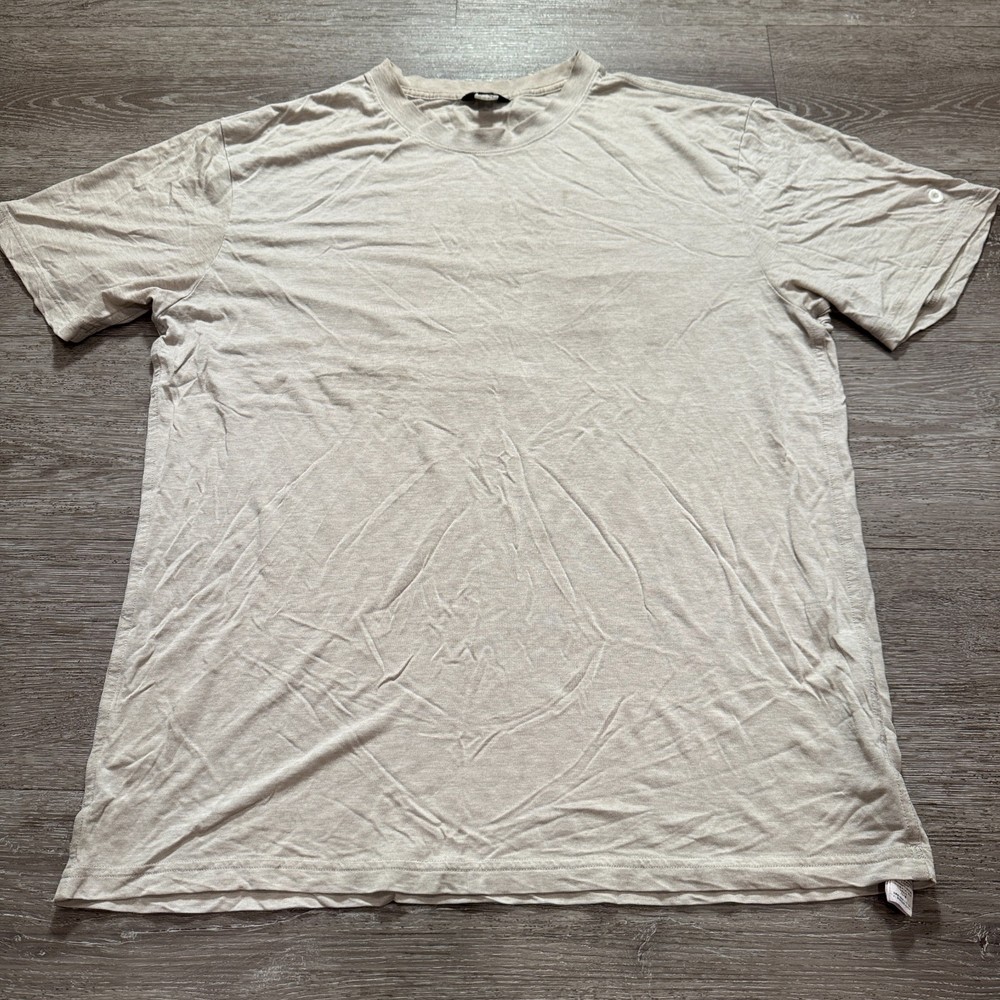 Allbirds Shirt Mens XL Beige Sea Tee Trino Merino Wool Minimalist Base Layer