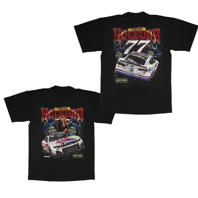 Men's Carson Hocevar E2 Apparel Black Chili's Car Classic Crewneck T-Shirt