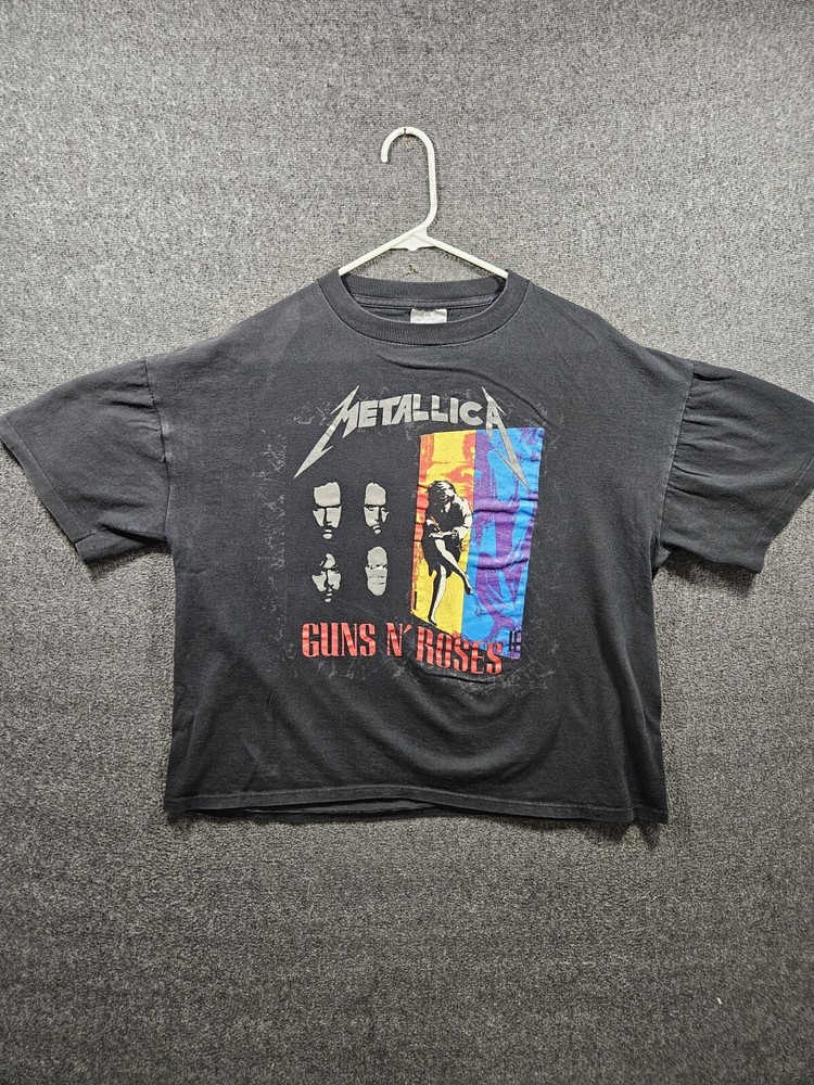 Vintage Metallica Shirt Mens XL Guns N Roses 1992 North American Tour Band Tee