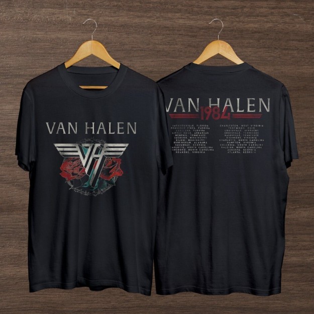 1984 Van Halen Tour T-Shirt, Vintage Van Halen 1984 Music Concert Tour T-Shirt