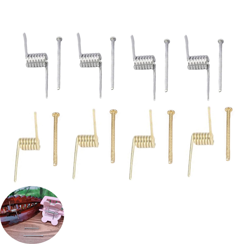 8 Set Hair Claw Clip Spring Replacement with Central Axle Rod for Large Medium C