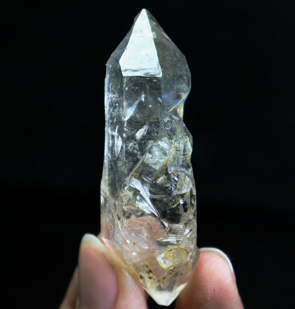 Natural Herkimer Diamond Quartz Crystal Stone Point Healing Mineral Specimen