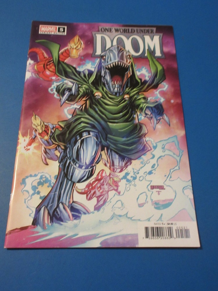 One World Under Doom #5 Lashley variant Dinosaur Doom NM Gem Wow