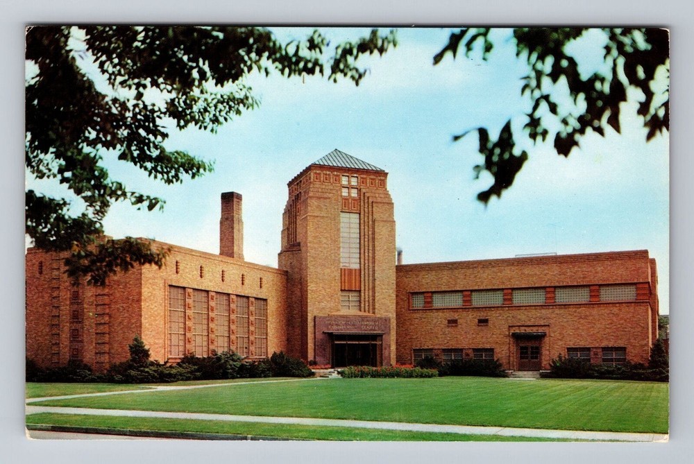 Indiana IN Wabash Honeywell Memorial Community Center Vintage Postcard