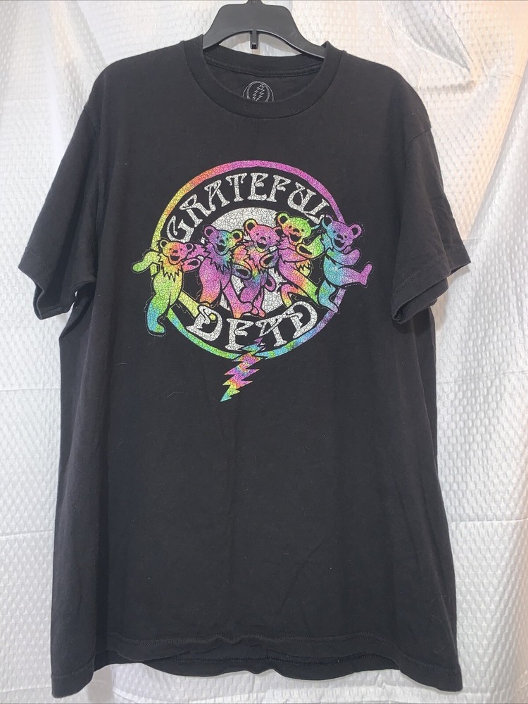 Grateful Dead Dancing Bears 2021 Black Graphic Concert Tee Size M