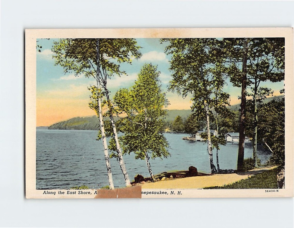 Postcard Along The East Shore Lake Winnipesaukee NH USA