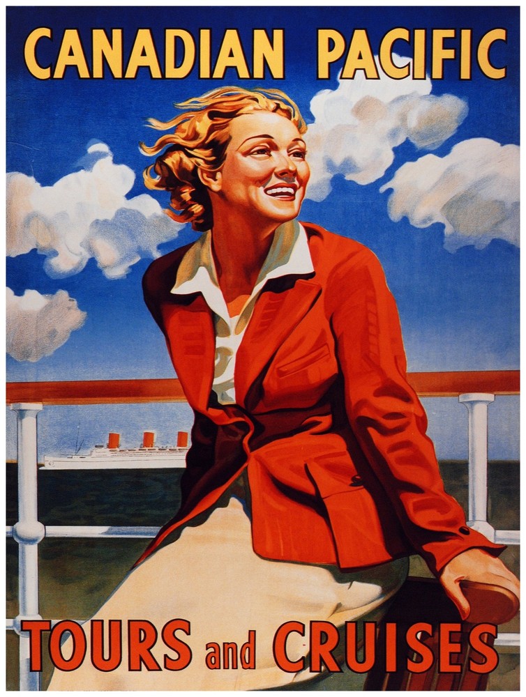 Decor Cruise Poster.Fine Graphic Art Design.Cruiseship Blonde.Home Wall Art.699